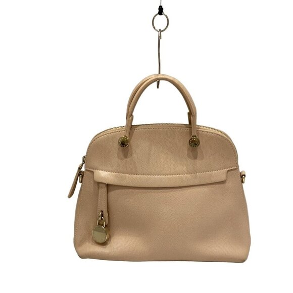 Auth FURLA Piper - Beige Leather Handbag - Picture 1 of 13